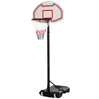Portable Basketball Hoop Outdoor with Wheels, Adjustable Height 155-210 cm, Portable Basketball Stand with Wheels, Portable Basketball Hoop PE + Steel