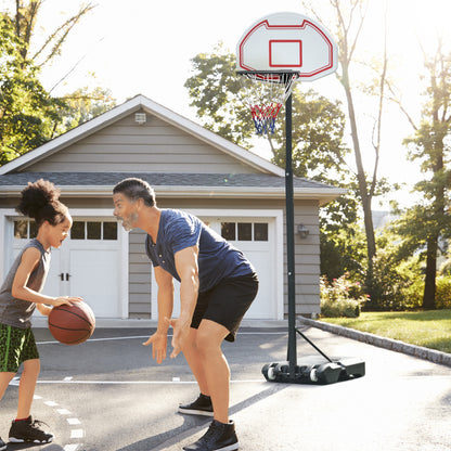 Portable Basketball Hoop Outdoor with Wheels, Adjustable Height 155-210 cm, Portable Basketball Stand with Wheels, Portable Basketball Hoop PE + Steel