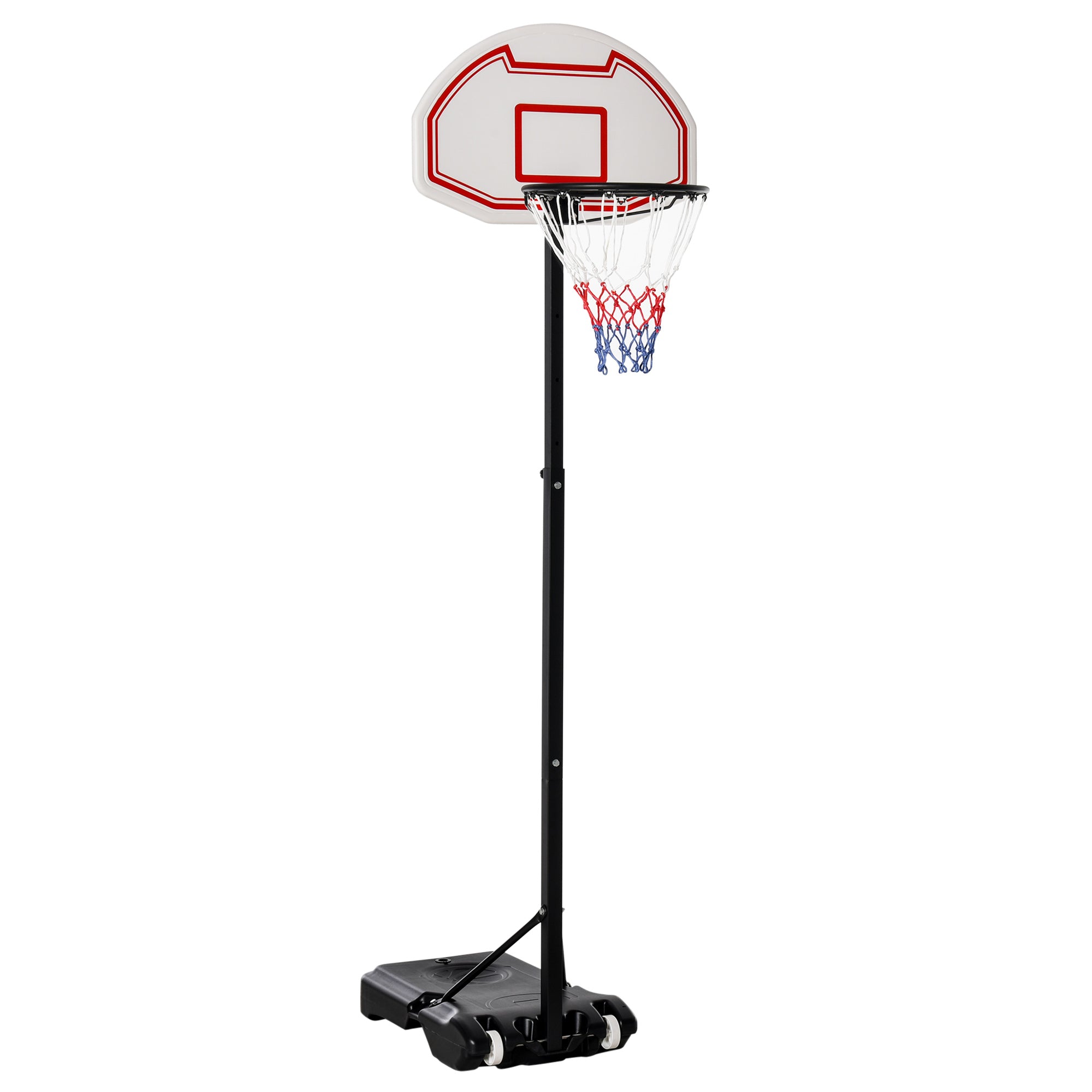 Portable Basketball Hoop Outdoor with Wheels, Adjustable Height 155-210 cm, Portable Basketball Stand with Wheels, Portable Basketball Hoop PE + Steel