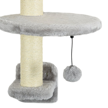 3-Piece Wall-Mounted Cat Climbing Set with Hammock, Scratching Ramp & Cloud Jump Platform, Gray