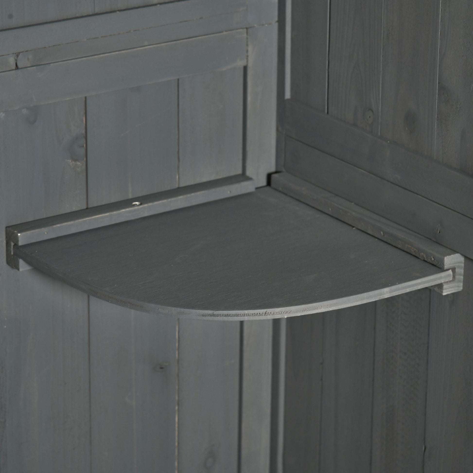 Garden Shed Wood, Weatherproof Tool Shed 77x54.2x179cm, Tool House with Door, Gable Roof, Tool Cabinet with Shelves, Tool Shed for Garden, Terrace, Gray+Green