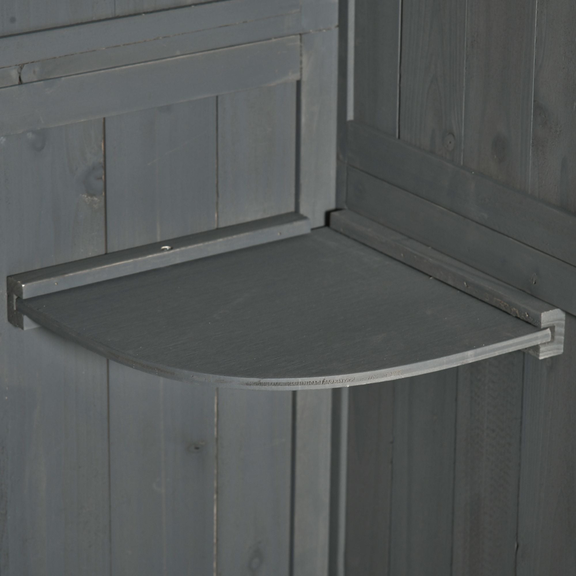 Garden Shed Wood, Weatherproof Tool Shed 77x54.2x179cm, Tool House with Door, Gable Roof, Tool Cabinet with Shelves, Tool Shed for Garden, Terrace, Gray+Green