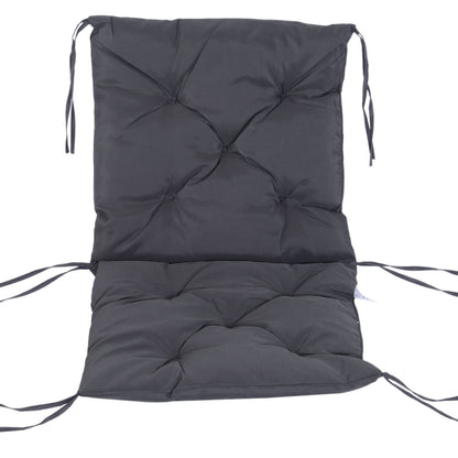 Set of 2 Seat Cushions, 98cm x 50cm x 8cm Chair Pads with Straps, Cushion, Washable/Ergonomic Seat Pads for Home, Garden, Sofa, Gray