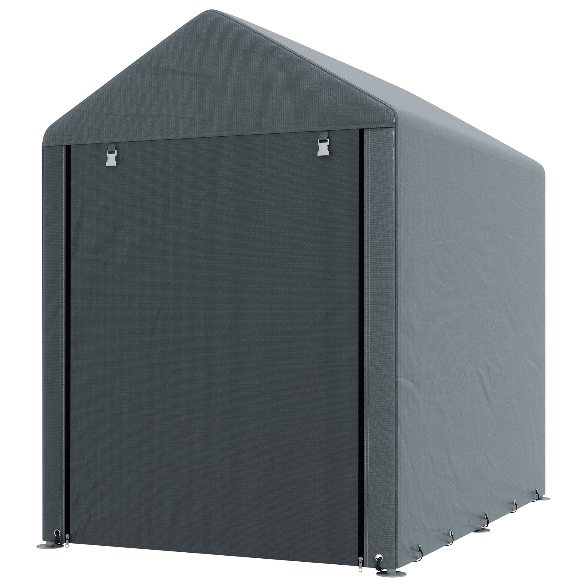Garage Tent for 2 Bikes, Waterproof Tent Garage with Anti-Dust Bike Cover, Equipment Tent, Foil Equipment House Bike Garage for Outdoor Terrace, 120x179x165cm, Dark Gray