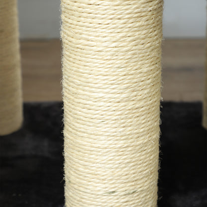 Dog Stairs 4 Steps 59 cm High Pet Stairs for Cats and Dogs Dog Ramp Cat Stairs Entry Aid for Bed, Sofa, Couch Gray