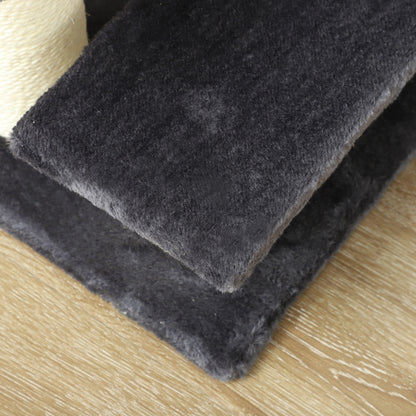 Dog Stairs 4 Steps 59 cm High Pet Stairs for Cats and Dogs Dog Ramp Cat Stairs Entry Aid for Bed, Sofa, Couch Gray