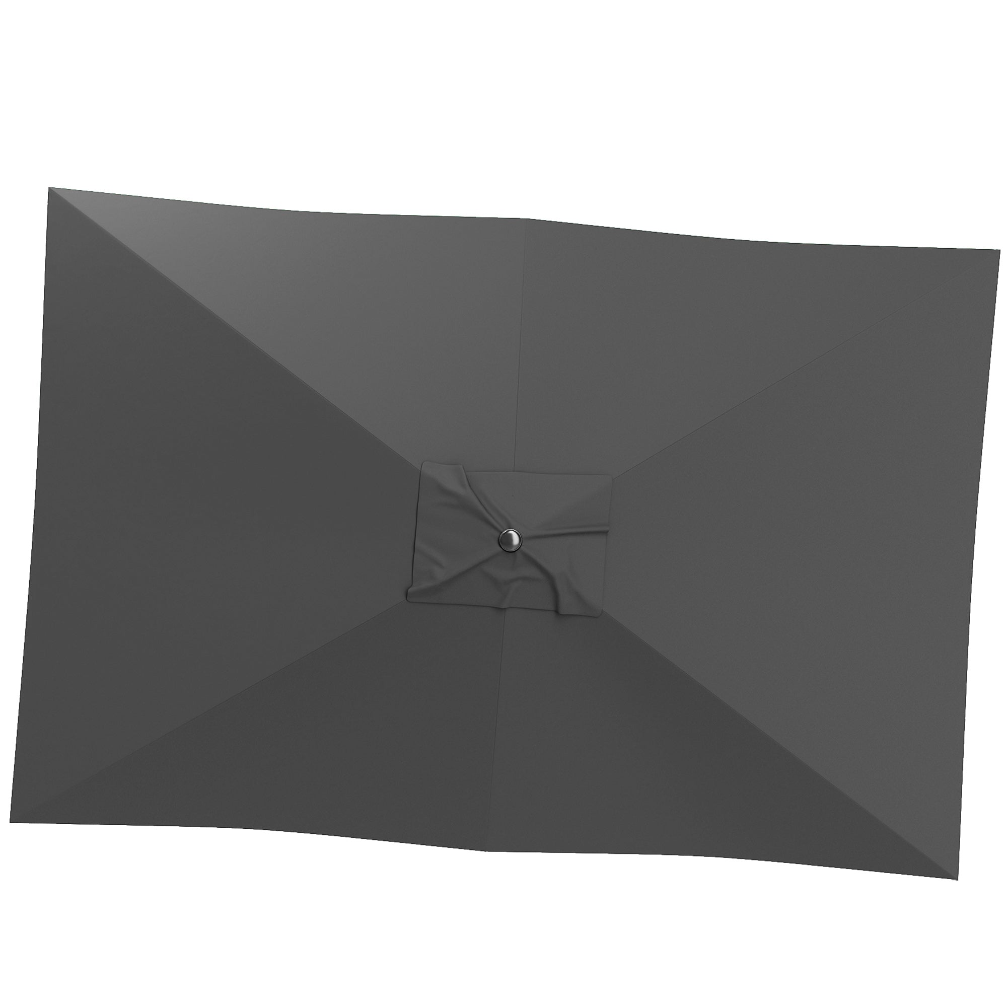 Replacement Cover for Rectangular Sun Umbrella 3x2 m with Ventilation Opening on Top, Umbrella Cover made of 180 g/m² Polyester, UV Protection 50+, Dark Gray