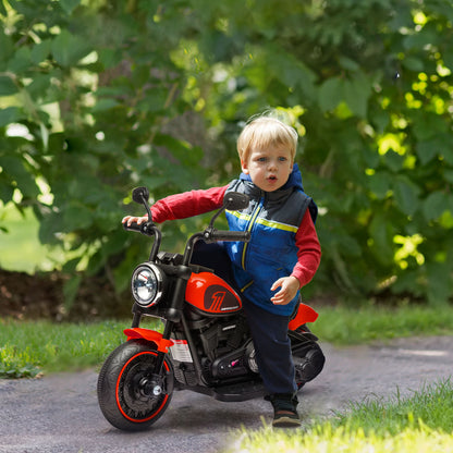 Kids Motorcycle Children's Electric Motorcycle Electric Vehicle Kids Vehicle with 2 Removable Training Wheels, 3 km/h, for 1.5-3 Years Kids Red 76 x 42 x 57 cm