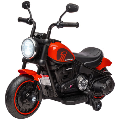 Kids Motorcycle Children's Electric Motorcycle Electric Vehicle Kids Vehicle with 2 Removable Training Wheels, 3 km/h, for 1.5-3 Years Kids Red 76 x 42 x 57 cm