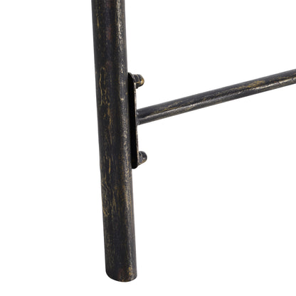 Garden Swing for 2 Persons, Porch Swing, Swing Bench, Metal, Black with Gold Tones, 167 x 123 x 175 cm