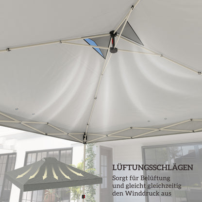 Replacement Canopy Top 10' x 10' (3 x 3 m) — UV50+ Waterproof, 8 Drain Holes — Light Gray