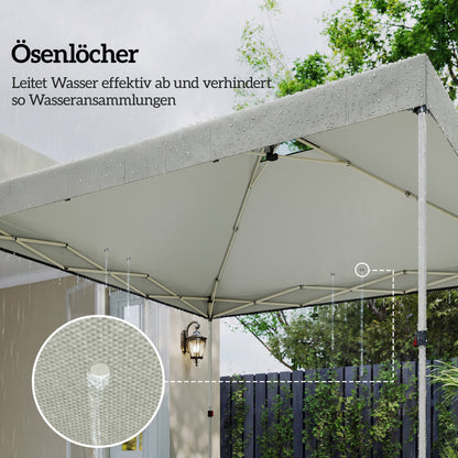 Replacement Canopy Top 10' x 10' (3 x 3 m) — UV50+ Waterproof, 8 Drain Holes — Light Gray