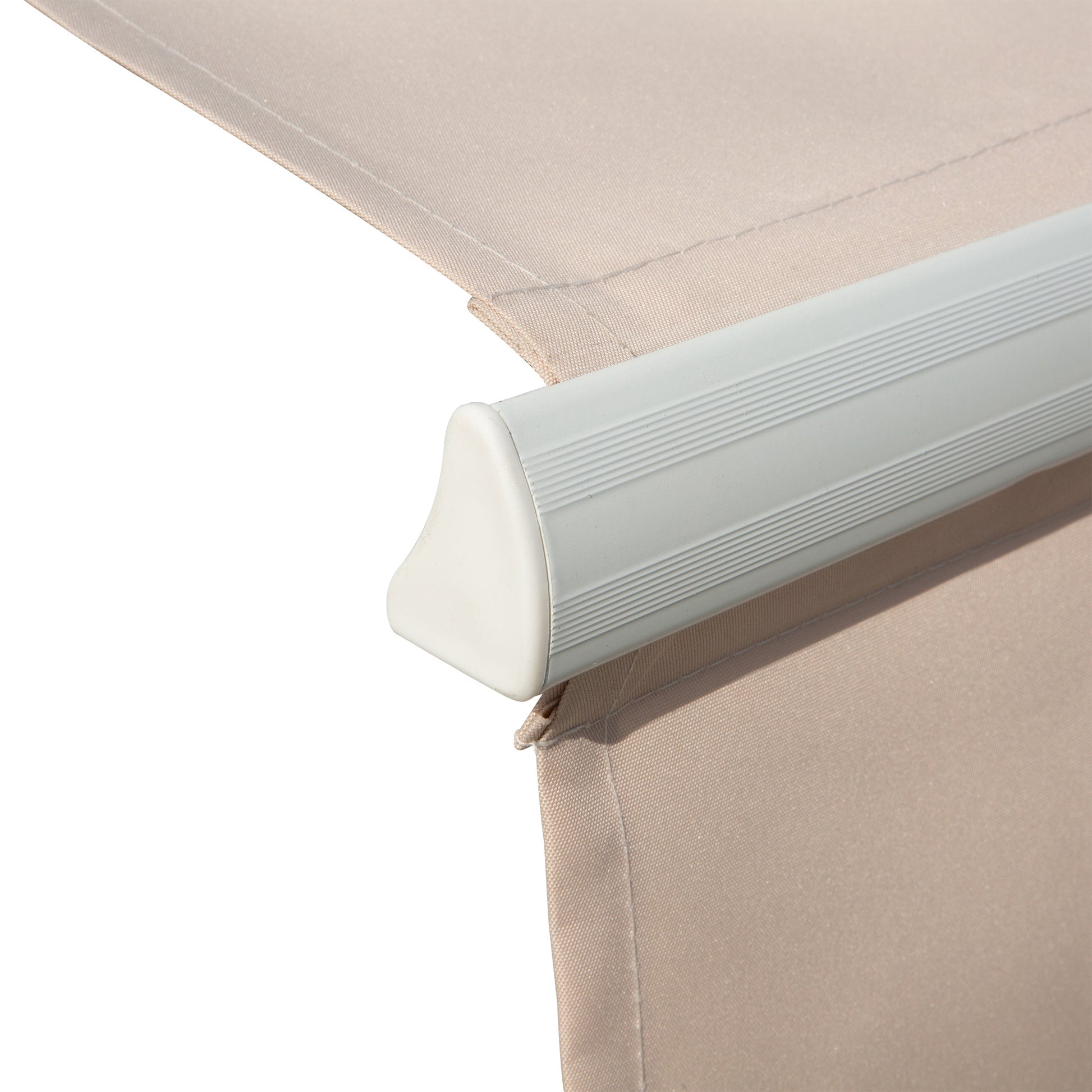 Manual Retractable Awning 295x200 cm Awning for Balcony with Metal Crank Waterproof and Anti-UV Exterior Roller Awning for Garden Terrace Windows Beige