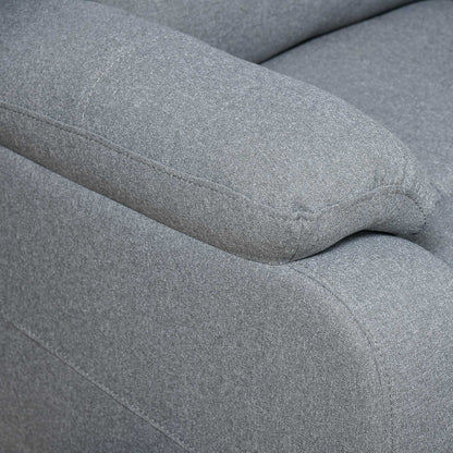 Manual Recliner TV Armchair with Reclining Function, Linen Look, TV Armchair with Side Handle, Footrest, up to 150 kg Load Capacity, for Living Room, Light Grey