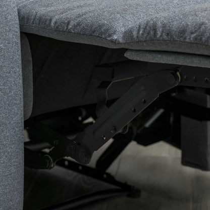 Manual Recliner TV Armchair with Reclining Function, Linen Look, TV Armchair with Side Handle, Footrest, up to 150 kg Load Capacity, for Living Room, Light Grey