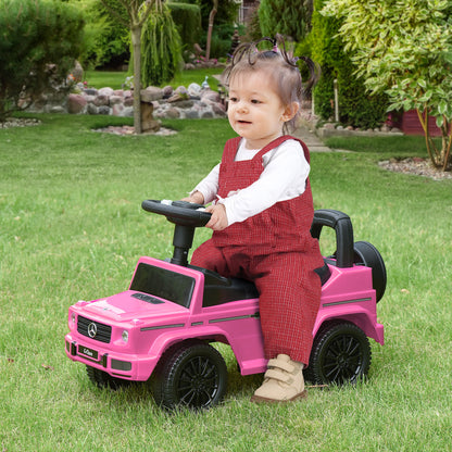 Mercedes Benz Licensed Children's Ride-On Truck Push Vehicle 12-36 Months Trunk Horn Lights Pink