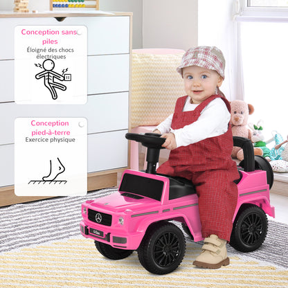 Mercedes Benz Licensed Children's Ride-On Truck Push Vehicle 12-36 Months Trunk Horn Lights Pink