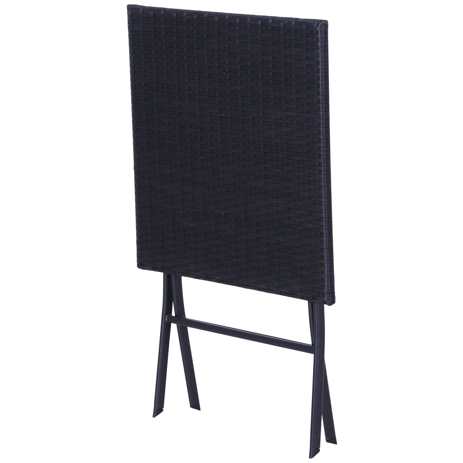 Polyrattan Garden Furniture Set, Outdoor Lounge Balcony Furniture for 2 Persons, 3-piece Seating Group, 2 Chairs, Table, Weatherproof Garden Lounge for Garden, Terrace, Balcony, Black