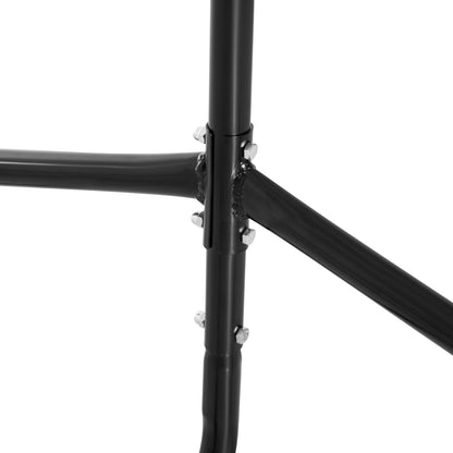 Clothing Rack with Wheels Solid Clothes Rail Coat Stand Load 140 Kg 120 x 60 x 170 cm in Black Steel