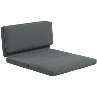 3-in-1 Foldable Floor Sofa Bed with Velvet-Like Cover, Padded Sofa Bed Load Capacity up to 240 kg for Bedroom, Living Room, Dark Gray