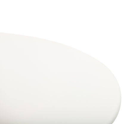 White Steel Folding Garden Table with Chairs, 3 Piece Set for Balcony, Terrace, Outdoor