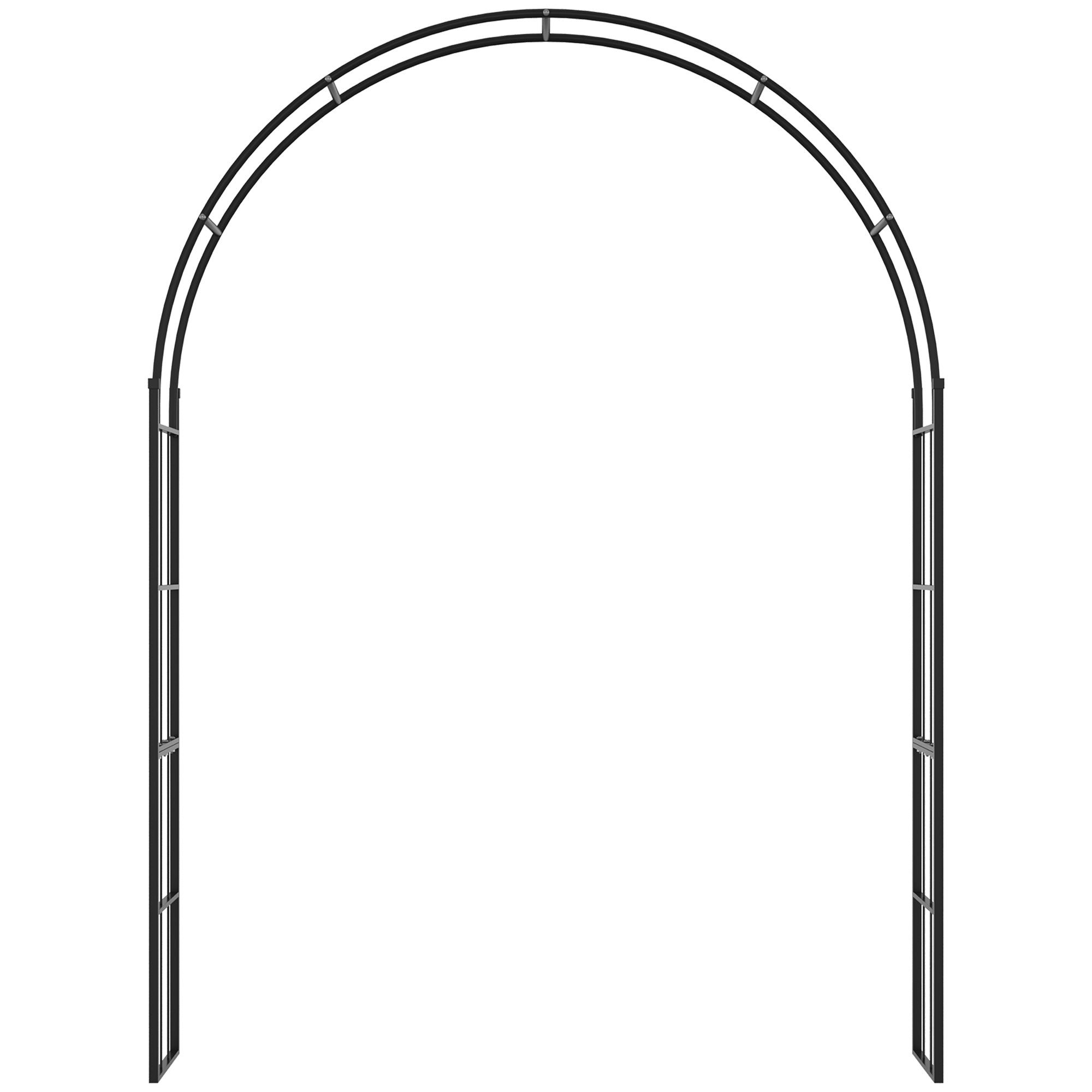 Garden Arch for Climbing Plants, Metal Garden Arch for Decorations and Events, 157x40x223cm, Black