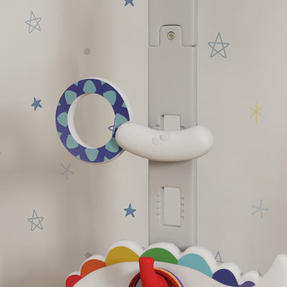 Kids' 5-in-1 Basketball Hoop Adjustable Height with Golden Fish Theme Soccer Golf Ring Ball Toss Game for Indoor Multicolor