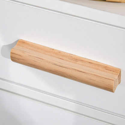 Space Saving Bathroom Cabinet in Wood, Tall Cabinet with Cabinets and Drawer, 15.35x11.81x70.87", White