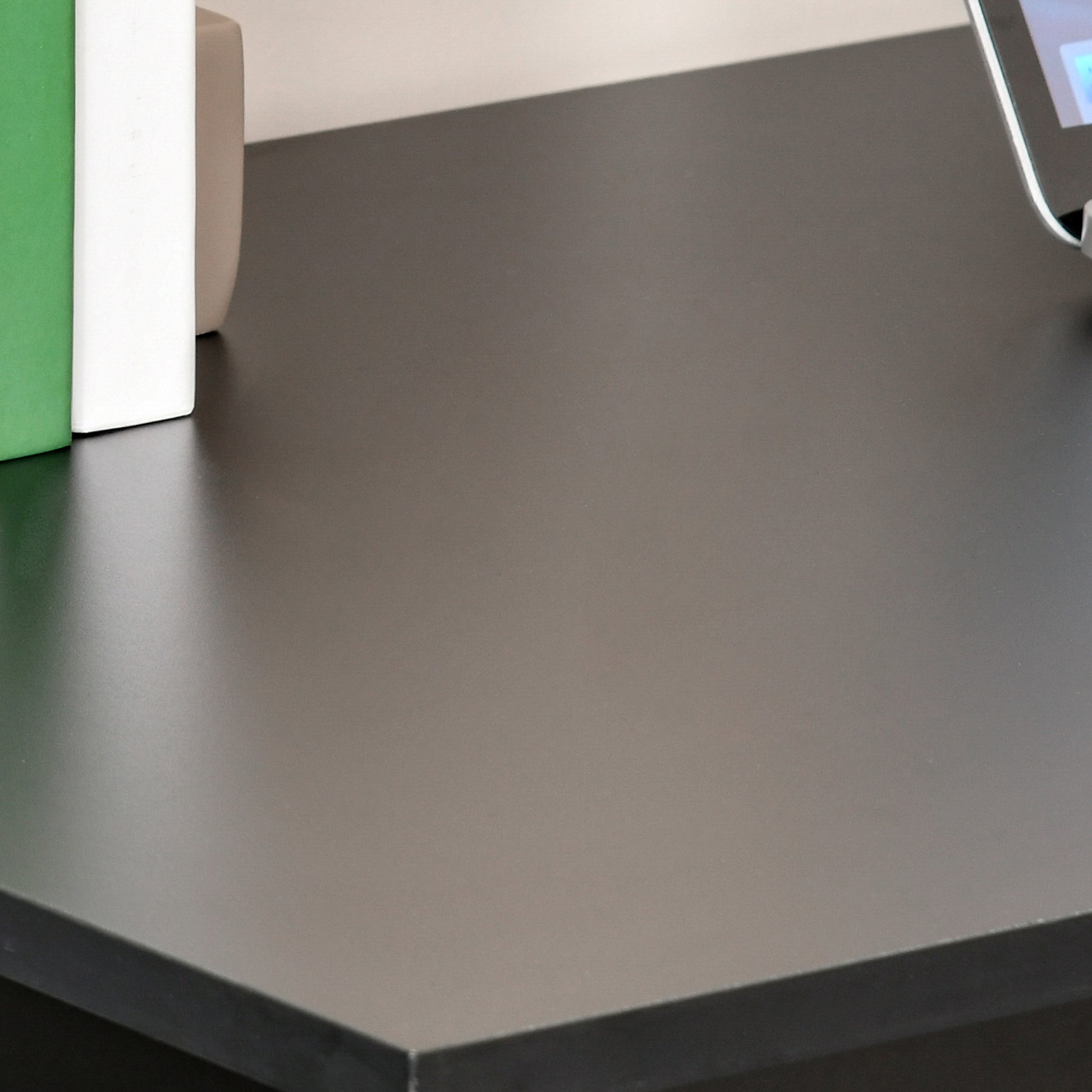 Computer Desk with Storage, 6 Open Compartments, Computer Table for Bedroom, Studio, 120 x 55 x 120 cm, Black