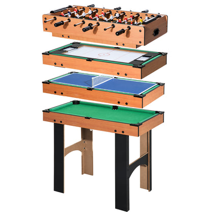 4-in-1 Multi Game Table Multi Game Table with Table Football, Table Hockey, Table Tennis, Billiards Multifunctional Game Table made of MDF, 92 x 78 x 80cm