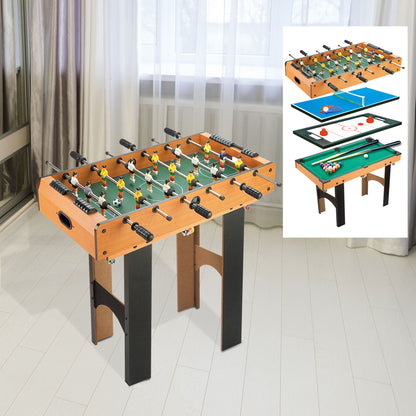 4-in-1 Multi Game Table Multi Game Table with Table Football, Table Hockey, Table Tennis, Billiards Multifunctional Game Table made of MDF, 92 x 78 x 80cm