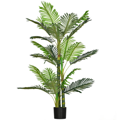 Artificial Plant, Artificial Palm Tree, Artificial Plant with Cement Filling, Fake Palm Tree in Pot, Indoor Plant for Home Decor, 150 cm, Green