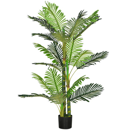 Artificial Plant, Artificial Palm Tree, Artificial Plant with Cement Filling, Fake Palm Tree in Pot, Indoor Plant for Home Decor, 150 cm, Green