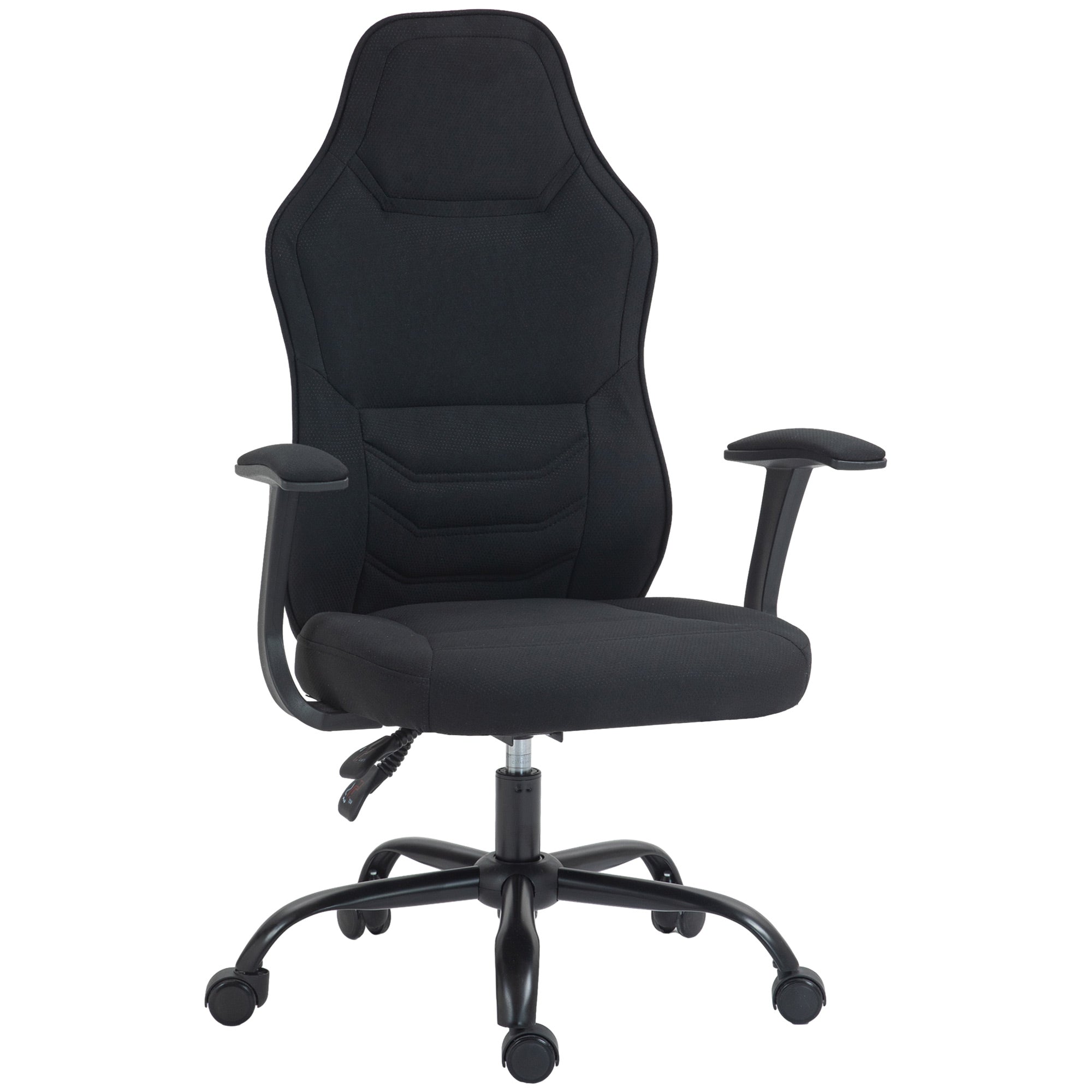 Gaming Chair Gamer Ergonomic Office Chair with Adjustable Backrest Height Adjustable Breathable Fabric Black