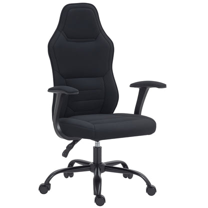 Gaming Chair Gamer Ergonomic Office Chair with Adjustable Backrest Height Adjustable Breathable Fabric Black