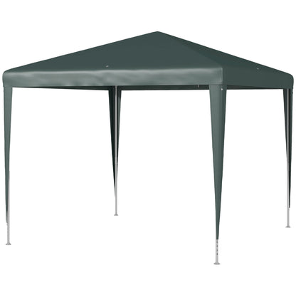 Gazebo 2.7x2.7m Rectangular Water-Resistant Stable Winterproof Gazebo Party Tent Garden Tent Garden Gazebo Marquee for Camping Garden, Dark Green