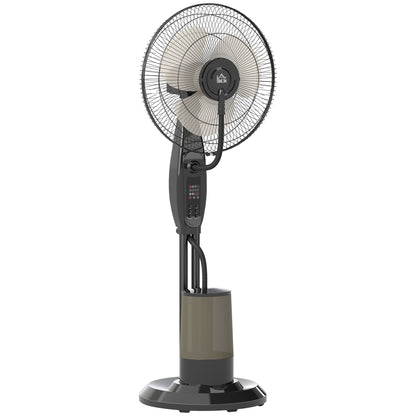 Water Cooling Fan, Stand Fan with Misting Spray, Remote Control, Timer Function, 3.2L Water Tank, 3 Modes, 75W, Oscillating Water Fan with Rollers, 120cm