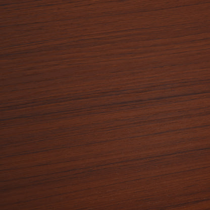 Oval Multifunctional Coffee Side Table 100 x 60 x 42 cm Dark Teak Look