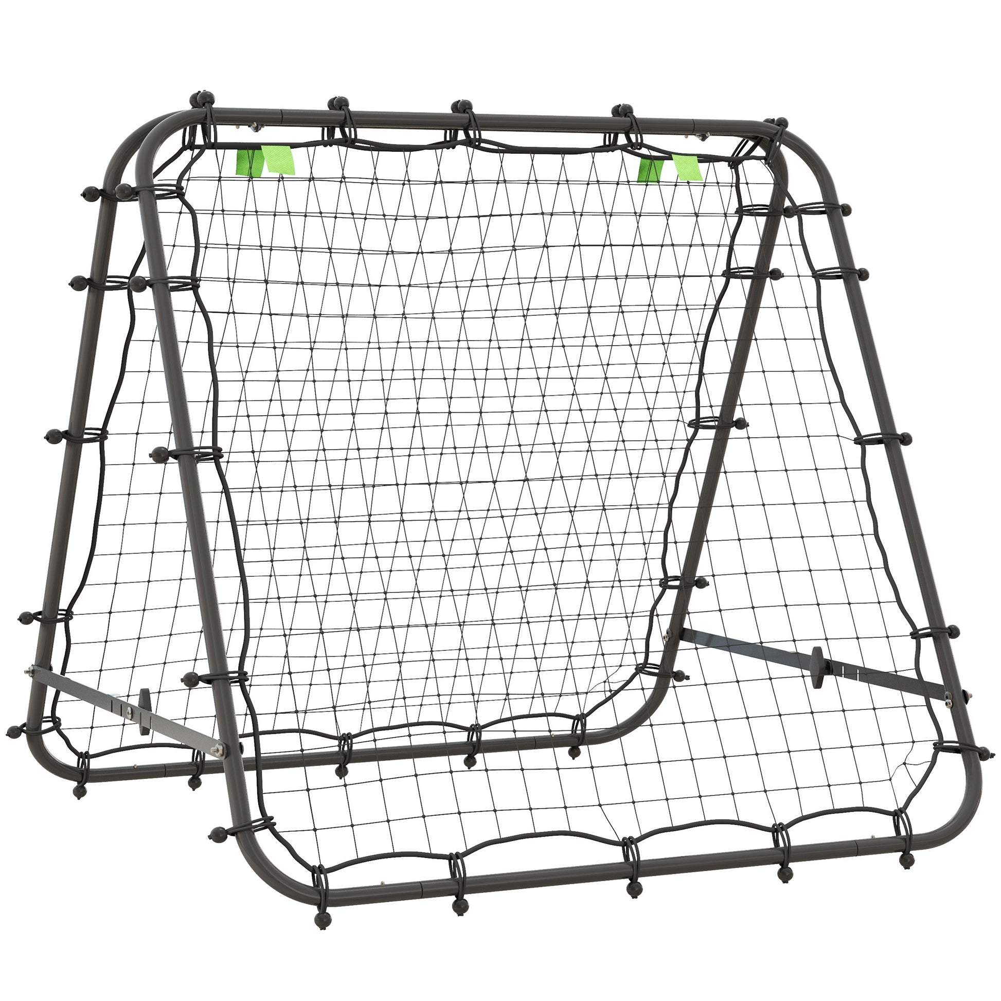 Rebounder for Soccer, Adjustable Kickback Wall with 5 Angle Positions and Rebound Net, 100 x 95cm Soccer Goal for Teens, Rebound Wall for Handball Training, Black