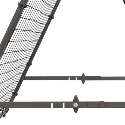 Rebounder for Soccer, Adjustable Kickback Wall with 5 Angle Positions and Rebound Net, 100 x 95cm Soccer Goal for Teens, Rebound Wall for Handball Training, Black