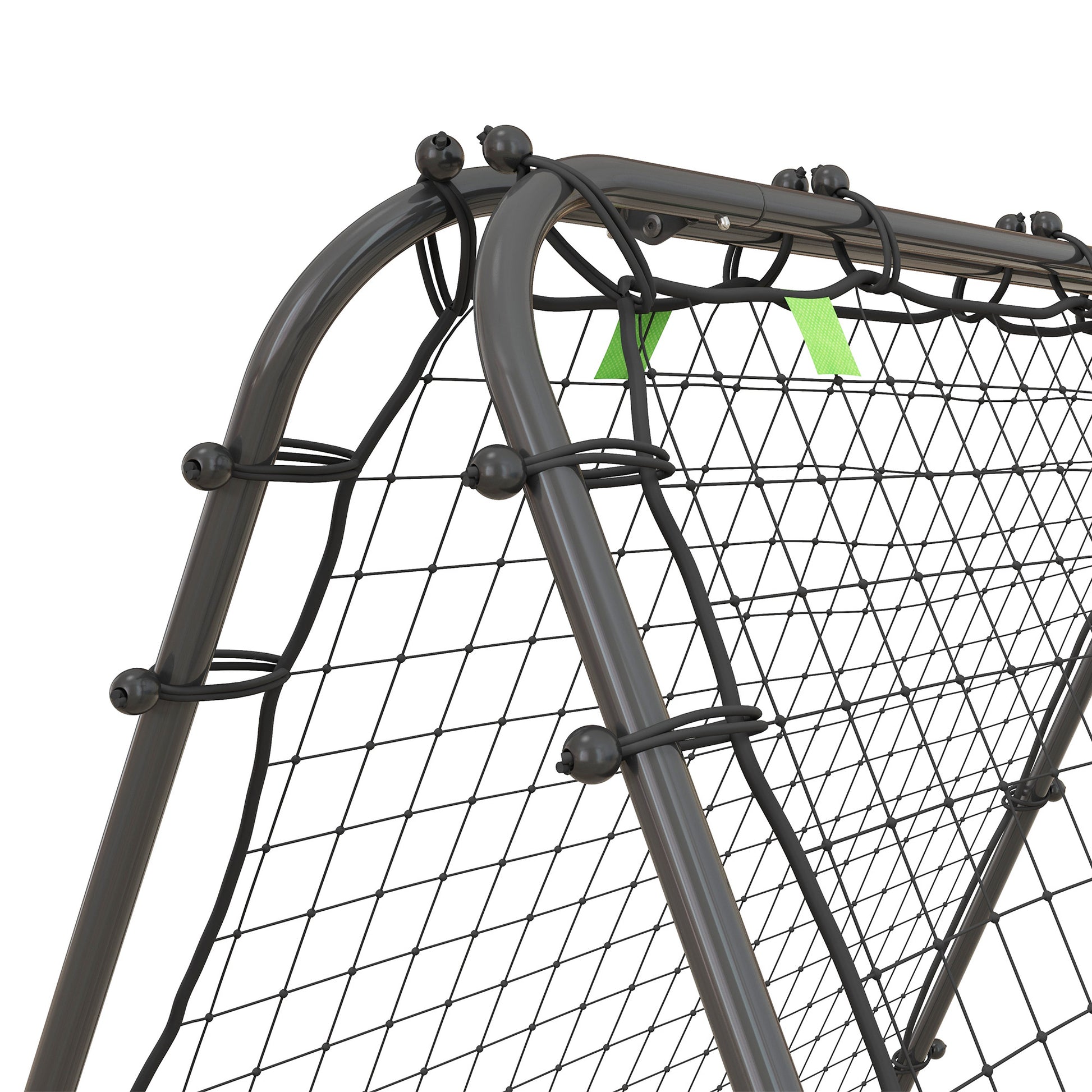 Rebounder for Soccer, Adjustable Kickback Wall with 5 Angle Positions and Rebound Net, 100 x 95cm Soccer Goal for Teens, Rebound Wall for Handball Training, Black