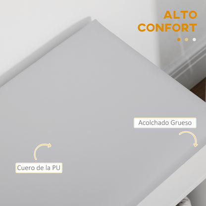 Shoe Cabinet Storage Bench with Seat Shelves Drawer and Cushion Two Levels for Entryway and Foyers Modern Max Load 120kg 80x30x43cm White