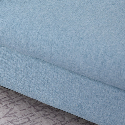 Children's Armchair Kids Sofa with Thick Foam and Thick Seat Cushions Children's Couch Chair Lounger with Anti-Slip Feet for 3-5 Year Old Kids Wood Linen Foam Blue 49x45x44.5 cm