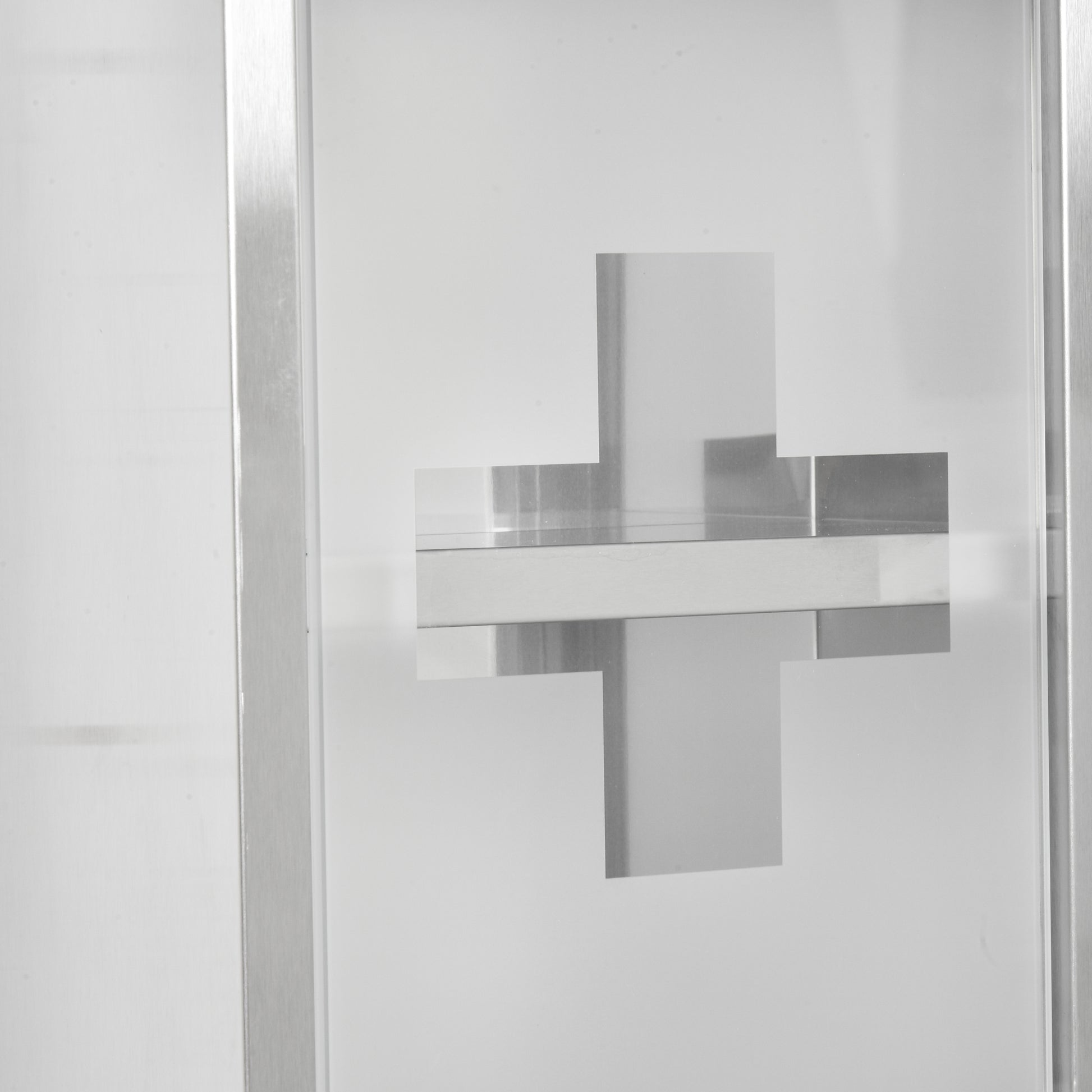 Stainless Steel Medicine Cabinet with Tempered Glass Door, Lockable Medicine Cabinet with 3 Racks, First Aid Cabinet, 20 x 12 x 58 cm, Silver