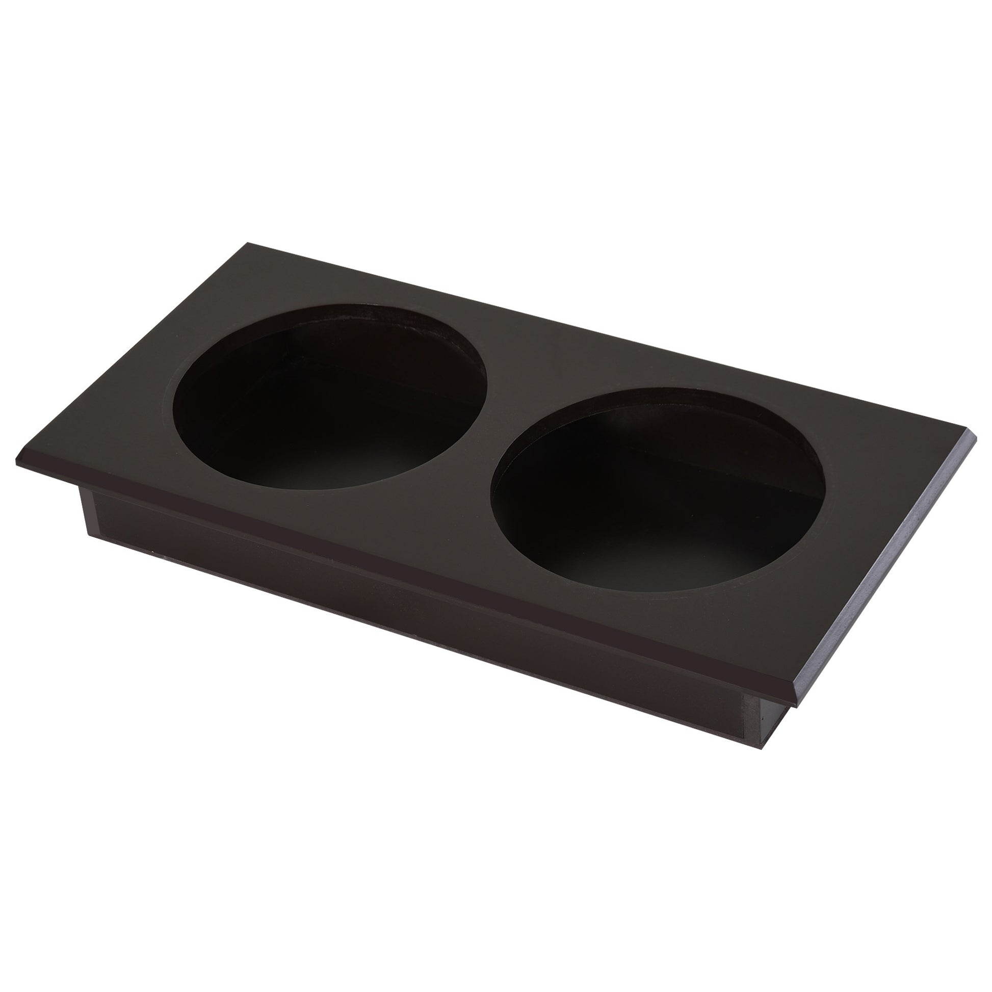 Elevated Dog Bowl Feeding Station with Storage Space Water Bowl 2 x 2000ml Stainless Steel Bowls Pet Bowls Feeding Bowl Food Station for Dogs Cats Espresso