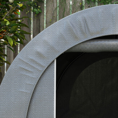 Outdoor Garden Storage Tent Bike Shed Garage for Bike PE Tarpaulin Metal Frame 2.4 x 1.6 x 1.9m Gray