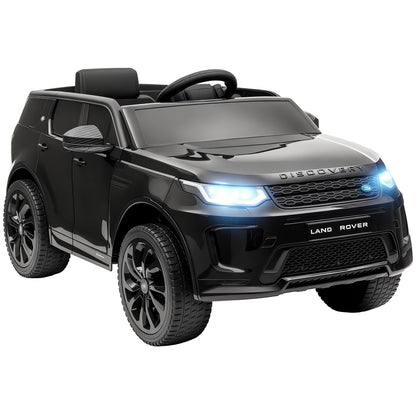 Kids Electric Car 12V Land Rover Discovery Sport Kids Car with 2.4G Remote Control, Music, Horn, Electric Vehicle with LED Lights, USB/MP3 Connection, 3-5 km/h, for Kids 3-6 Years, Black