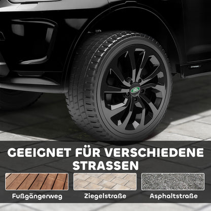 Kids Electric Car 12V Land Rover Discovery Sport Kids Car with 2.4G Remote Control, Music, Horn, Electric Vehicle with LED Lights, USB/MP3 Connection, 3-5 km/h, for Kids 3-6 Years, Black