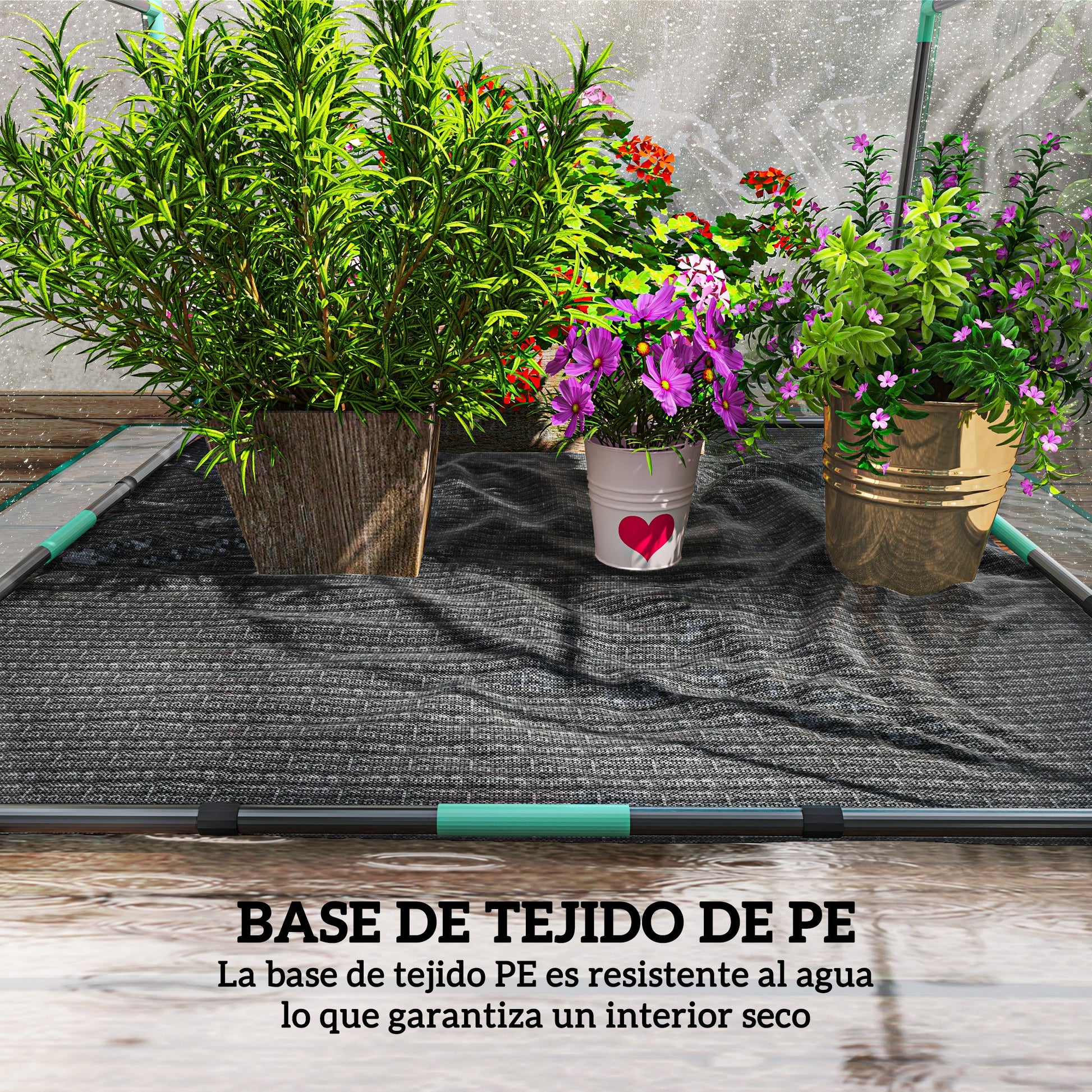 Small Greenhouse Outdoor Greenhouse with Zippered Door Waterproof PE Fabric Base and Steel Frame Greenhouse for Growing Plants Flowers 90x90x105 cm Clear