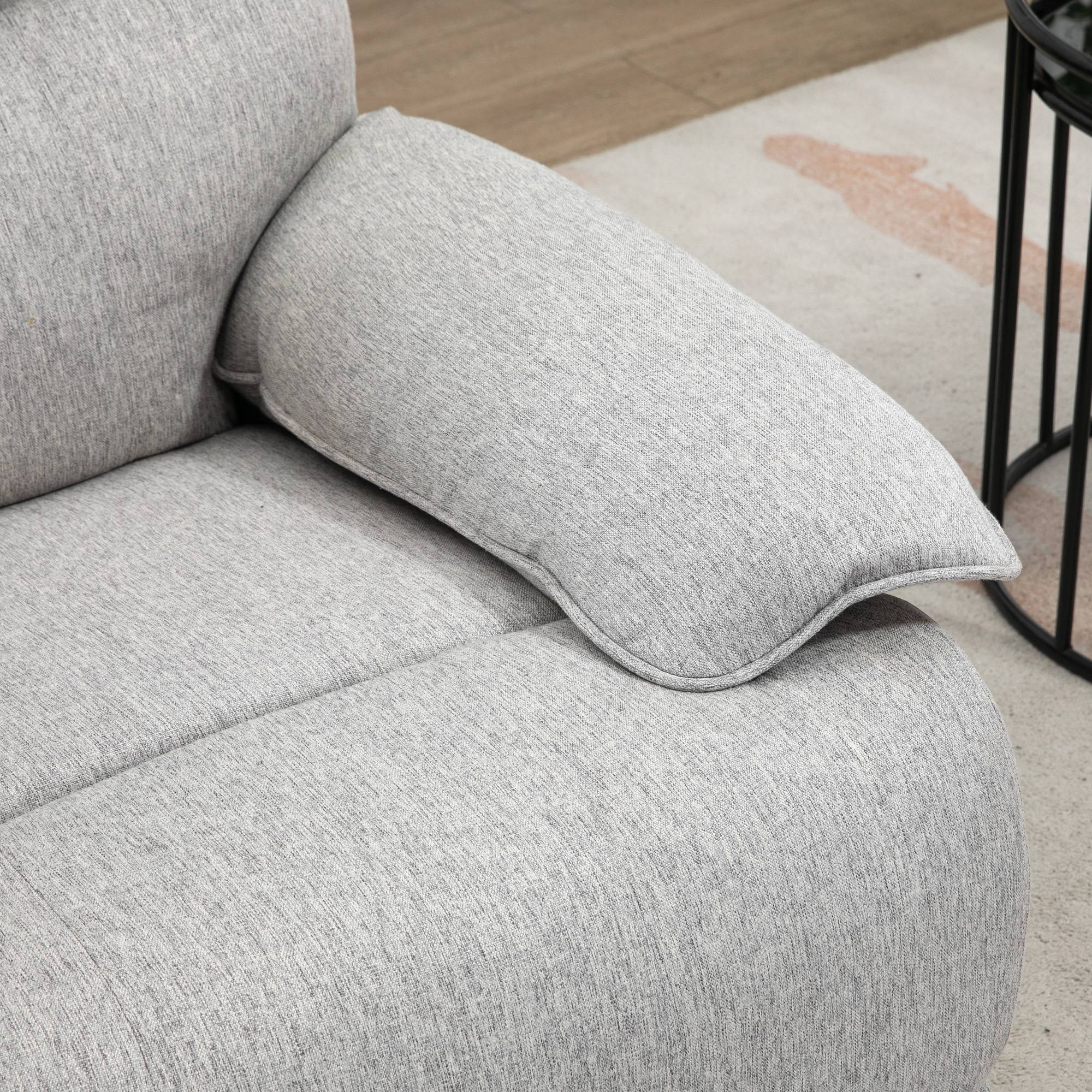Reclining TV Armchair with Function, Linen-Look, Swivel TV Armchair with Pocket Spring System, Footrest, for Living Room, Bedroom, Up to 160 kg Load Capacity, Light Gray